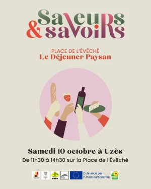 Affiche Déjeuner Paysan avec Bienvenue à la Ferme