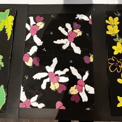 étude de fleurs - Gouache