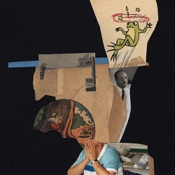 Décollage immédiat # 6 : Prières de… - env. 174 x 250 mm - collage et scotchage - Julien Lauber 