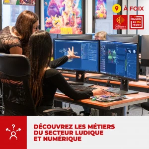 Affiche Découvrez les métiers du secteur ludique et numérique