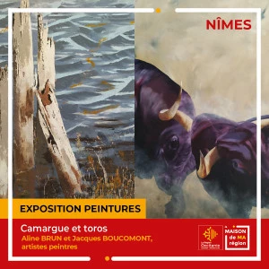 Affiche Exposition "Camargue et toros"