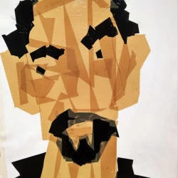 Self-portrait - Ruban adhésif, toile. 50х40 cm. 2019.