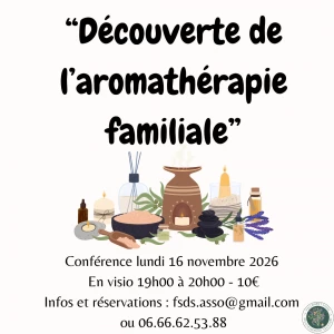 Affiche Conférence "découverte de l'aromathérapie familiale"