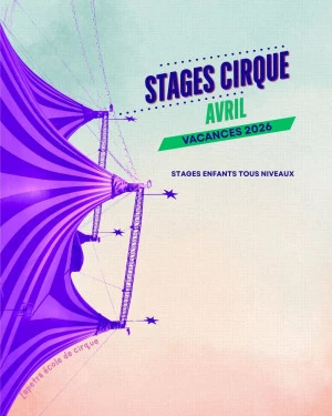 Affiche Stage cirque Enfants Avril 2026
