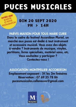 Affiche Marché aux puces musicales