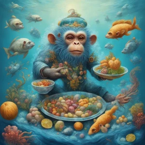 Affiche La petite cuisine d'un grand singe