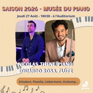 Affiche Nicolas Thene (piano), Eduardo Rosa (flûte)