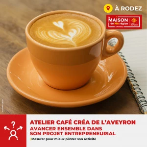 Affiche Café créa de l'aveyron - "Mesurer pour mieux piloter son activité."