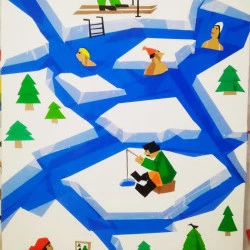 Le paysage - Ruban adhésif,Plastique. 60 x 80 cm. 2022