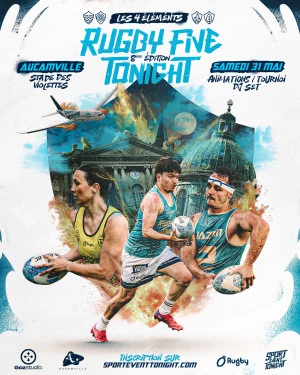 Affiche Rugby Five Tonight 8 - Les 4 éléments