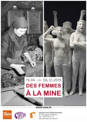 Affiche Exposition "Des femmes à la mine" au Musée-mine départemental