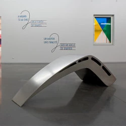 TENSION acquisition musée d'art contemporain de Sérignan - Acier inox longueur 300 CM - Jean-Paul Planchon 