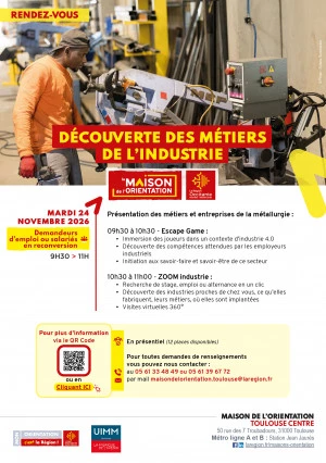 Affiche DÉCOUVERTE DES MÉTIERS DE L'INDUSTRIE