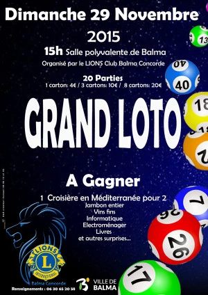 Affiche Grand LOTO BALMA LIONS