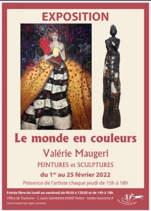 Affiche Exposition peintures et scutptures - Valérie MAUGERI 