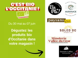 Affiche Semaine de la Bio - Animations / dégustations à E.Leclerc CREISSELS le 06 et 07 Juin 2025 