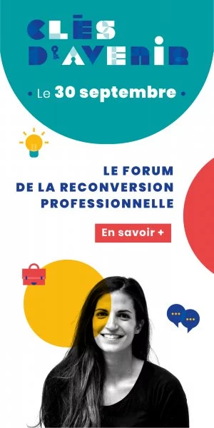 Affiche Clés d'Avenir - Le forum de la reconversion professionnelle