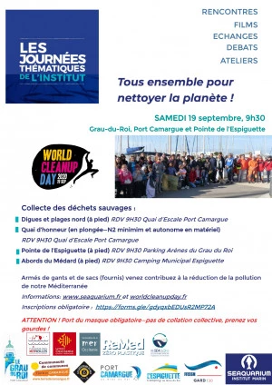 Affiche Collecte de déchets sauvages au Grau-du-Roi- WCUD, Faisons des MerVeilles Occitanie