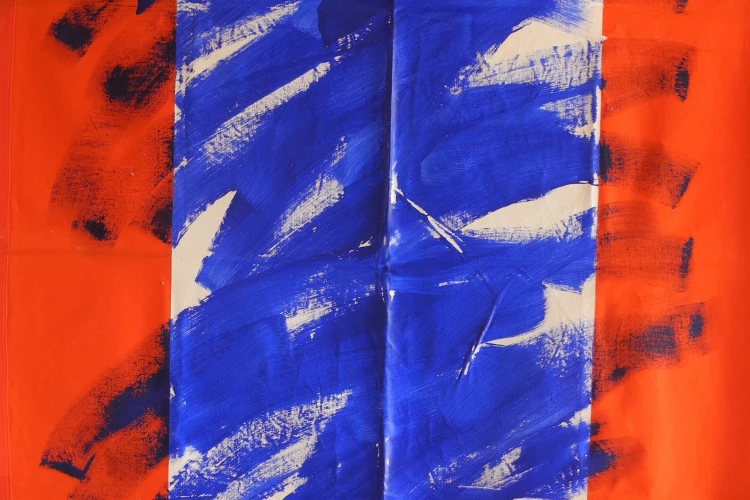 Bleu - acrylique sur bâche - Luc Lerouge 