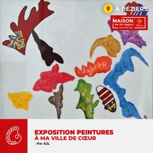 Affiche Exposition "À MA VILLE DE CŒUR" par A2L