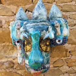 je suis Bidon - papier mâché/collages - Michel Brassac 