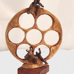 lucarne - Bronze (cire perdue ) hauteur 33 cm pièce unique - Anne de Crécy 