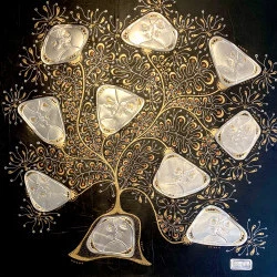 Hongi - Tôles embossées et laques métalliques / 3D - 70x70cm