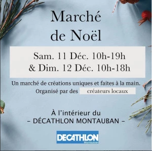 Affiche Marché de Noël des créat.rice.eur.s 2021- Décathlon Montauban