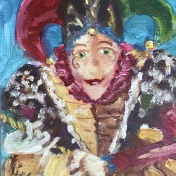 Monsieur le Buffon de las tour Nature Morte, sur le motif - 18 x13 cm l'huile sur tolie de lin - Linda H Matthews 