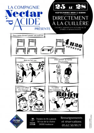 Affiche Directement à la cuillère au Fil à Plomb - Comédie Satirique 