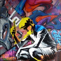 Green - Travaux à quatre mains avec l'artiste Mendo