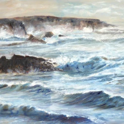 Cote sauvage , Grand Prix national des Styles 2017 - huile sur toile 80 x 100