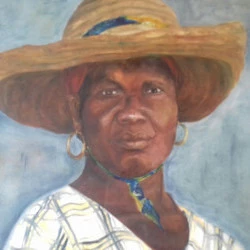 L antillaise - huile sur toile
