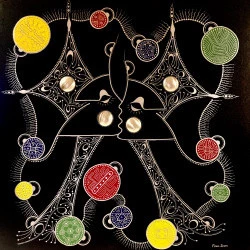 Insoumises - Tôles et laque argentée sur encre de Chine / 3D - 80x80cm