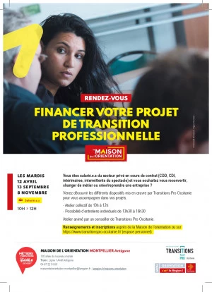 Affiche FINANCER VOTRE PROJET DE TRANSITION PROFESSIONNELLE
