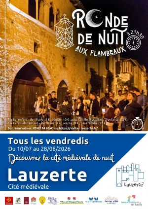 Affiche Visite guidée ronde de nuit aux flambeaux
