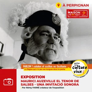 Affiche Exposition - "MAURICI AUZEVILLE EL TENOR DE SALSES - UNA INVITACIÓ SONORA"