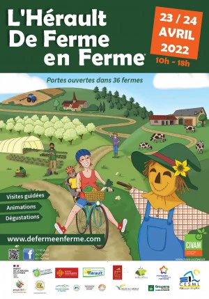 Affiche L'Hérault de Ferme en Ferme