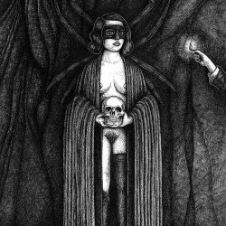 Ce que j'ai trouvé dans le noir. - Dessin à l'encre de Chine sur papier 250gr - 21 x 29,7 cm - Saralisa Pégorier 