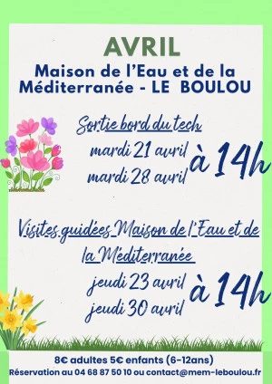 Affiche Sortie au bord du tech observation faune et flore 