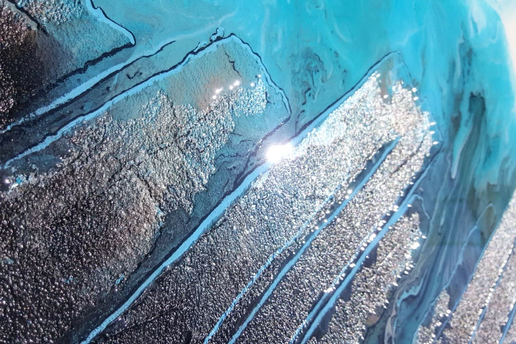 Entre Terre et Mer - technique mixte sur panneau bois 100cm x 60cm - Geordie LHERIAU 