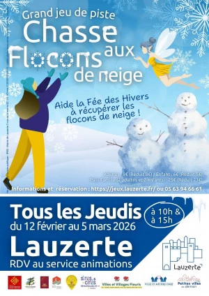 Affiche Jeu de piste : chasse aux flocons de neige