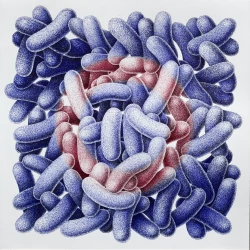 Lets Rock - Stylo bille sur papier - 30x30cm - 2025