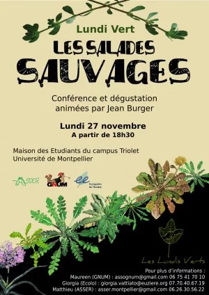Affiche Conférence Lundi Vert - Les Salades Sauvages