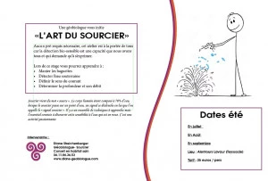 Affiche Ateliers sourcier - Venez découvrir le sourcier qui dort en vous !