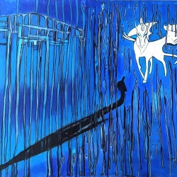 rencontre - acrylique et encre