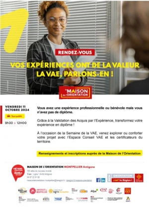 Affiche Vos expériences ont de la valeur - La VAE, parlons-en !