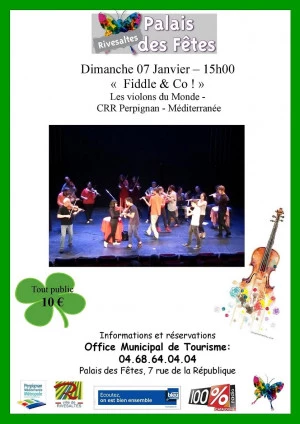 Affiche « Fiddle & Co » Les violons du Monde CRR Perpignan