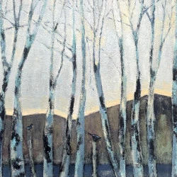 Arbres bleus - Peinture acrylique sur toile 60x40 cm- 2025