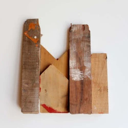 Calage - bois trouvés et recyclés - 36 x 41 x 5 cm - 2023 - Léa Ducos 